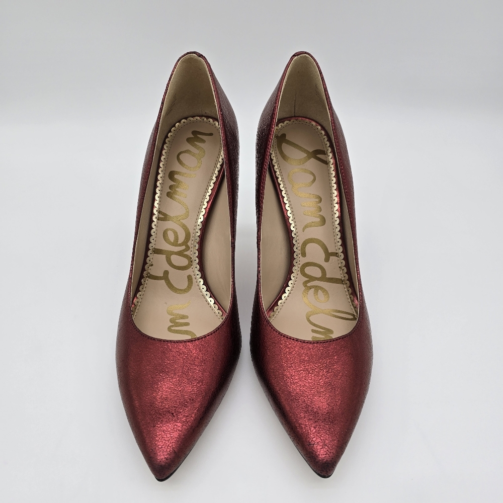 Sam Edelman "Hazel" Metallic Rust Heels - Picture 3 of 8